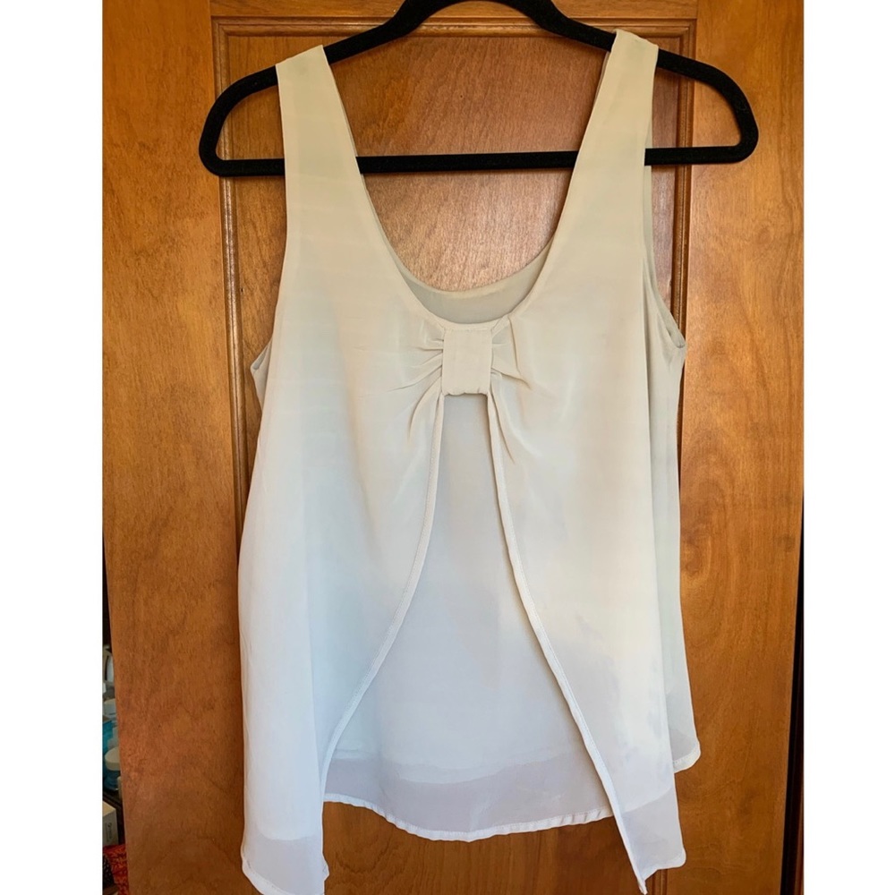 Off-White Tank with Bow Detail